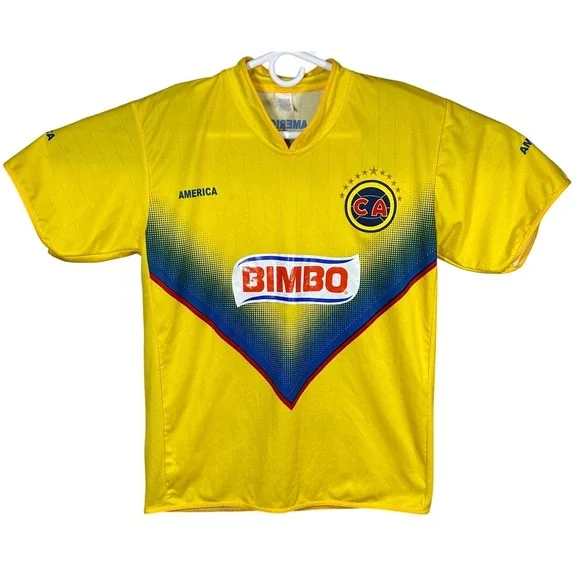 Club America Soccer Jersey Bimbo Yellow‎ Futbol Men's Size Medium - Picture 2 of 14